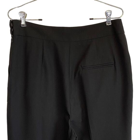 NWT Asos Black Pleated High Rise Dress Ankle Pant Women Sz 10 Tapered Pockets - Picture 4 of 12